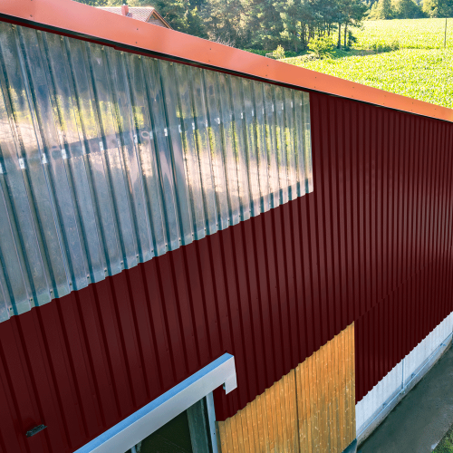 Trapezblech W-20/1100 mit Zusatzprägung | Wandprofil Stahl 0,50 mm | 80 µm Shimoco | RAL 3009 Oxidrot Trapezblech W-20/1100 mit Zusatzprägung | Wandprofil | Stahl 0,50 mm | 80 µm Shimoco | RAL 3009 Oxidrot #3