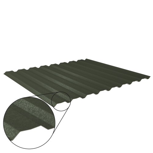 Trapezblech W-20/1100 mit Zusatzprägung | Wandprofil | Stahl 0,50 mm | 80 µm Shimoco | RAL 6020 Chromoxidgrün #1