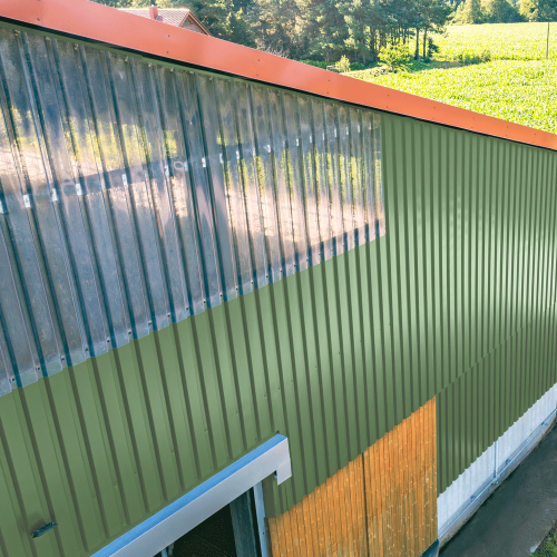 Trapezblech W-20/1100 | Wandprofil Stahl 0,50 mm | 25 µm Polyester | RAL 6011 Resedagrün Trapezblech W-20/1100 | Wandprofil | Stahl 0,50 mm | 25 µm Polyester | RAL 6011 Resedagrün #3