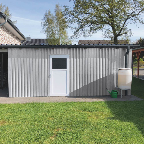 Trapezblech W-20/1100 | Wandprofil | Stahl 0,50 mm | 25 µm Polyester | RAL 9006 Weißaluminium #2