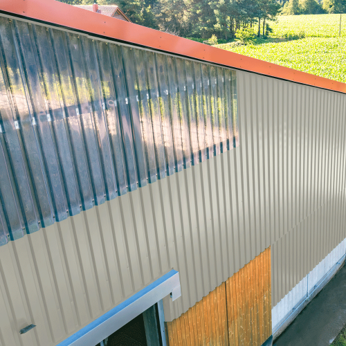 Trapezblech W-20/1100 | Wandprofil | Aluminium 0,70 mm | 25 µm Polyester | RAL 9006 Weißaluminium #3