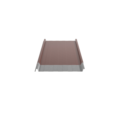 Trapezblech W-33/500 mit Tiefsickenprägung | Stahl 0,50 mm | 25 µm Polyester | RAL 8012 Rotbraun | Anti-Tropf 70 #2