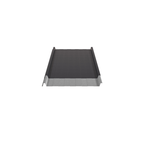 Trapezblech W-33/500 mit Tiefsickenprägung | Stahl 0,50 mm | 35 µm Mattpolyester | 23 Dunkelgrau | Anti-Tropf 110 #2