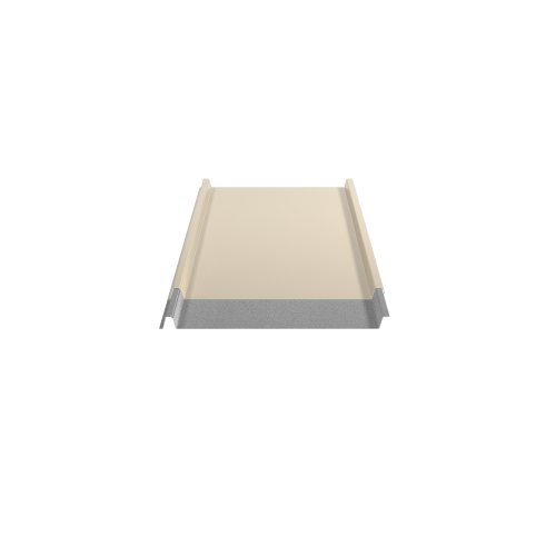 Trapezblech W-33/500 ohne Tiefsickenprägung | Stahl 0,50 mm | 25 µm Polyester | RAL 1015 Hellelfenbein | Anti-Tropf 110 #2