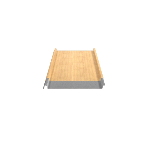 Trapezblech W-33/500 ohne Tiefsickenprägung | Stahl 0,50 mm | 35 µm Strukturpolyester | Holzoptik Ahorn | Anti-Tropf 110 #2
