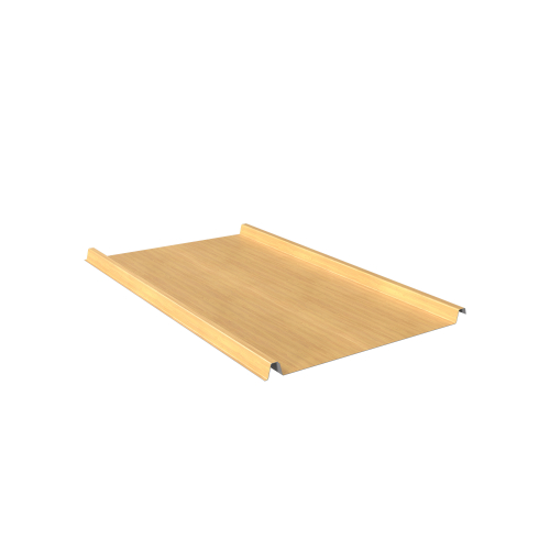 Trapezblech W-33/500 ohne Tiefsickenprägung | Stahl 0,50 mm | 35 µm Strukturpolyester | Holzoptik Ahorn #1