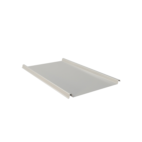 Trapezblech W-33/500 ohne Tiefsickenprägung | Stahl 0,50 mm | 25 µm Polyester | RAL 9006 Weißaluminium | Anti-Tropf 110 #1