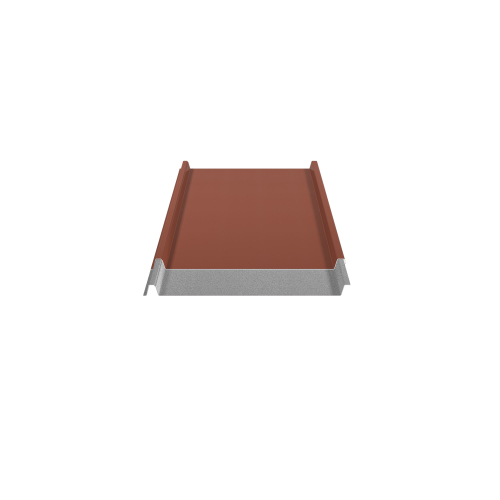 Trapezblech W-33/500 ohne Tiefsickenprägung | Stahl 0,50 mm | 35 µm Mattpolyester | 75 Ziegelrot | Anti-Tropf 110 #2
