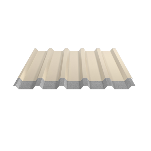 Trapezblech W-35/1035 | Dachprofil | Stahl 0,50 mm | 25 µm Polyester | RAL 1015 Hellelfenbein | Anti-Tropf 110 #2