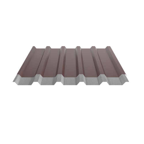 Trapezblech W-35/1035 | Dachprofil | Stahl 0,50 mm | 25 µm Polyester | RAL 3005 Weinrot | Anti-Tropf 110 #2