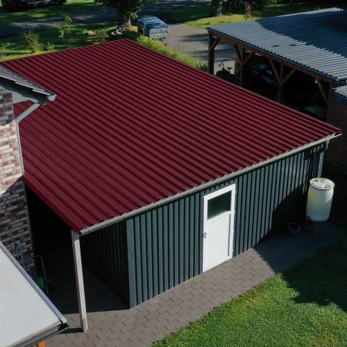 Trapezblech W-35/1035 | Dachprofil Stahl 0,50 mm | 25 µm Polyester | RAL 3005 Weinrot | Anti-Tropf 110 Trapezblech W-35/1035 | Dachprofil | Stahl 0,50 mm | 25 µm Polyester | RAL 3005 Weinrot | Anti-Tropf 110 #3