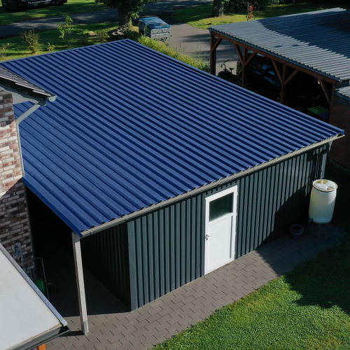 Trapezblech W-35/1035 | Dachprofil Stahl 0,50 mm | 25 µm Polyester | RAL 5010 Enzianblau Trapezblech W-35/1035 | Dachprofil | Stahl 0,50 mm | 25 µm Polyester | RAL 5010 Enzianblau #2