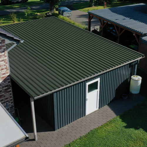 Trapezblech W-35/1035 | Dachprofil Stahl 0,50 mm | 25 µm Polyester | RAL 6020 Chromoxidgrün | Anti-Tropf 70 Trapezblech W-35/1035 | Dachprofil | Stahl 0,50 mm | 25 µm Polyester | RAL 6020 Chromoxidgrün | Anti-Tropf 70 #3