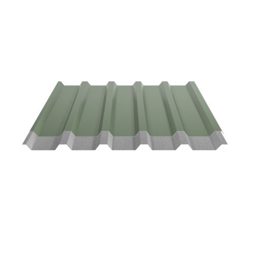 Trapezblech W-35/1035 | Dachprofil | Stahl 0,50 mm | 25 µm Polyester | RAL 6011 Resedagrün | Anti-Tropf 70 #2