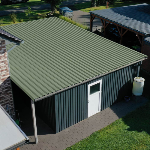 Trapezblech W-35/1035 | Dachprofil Stahl 0,50 mm | 25 µm Polyester | RAL 6011 Resedagrün Trapezblech W-35/1035 | Dachprofil | Stahl 0,50 mm | 25 µm Polyester | RAL 6011 Resedagrün #2