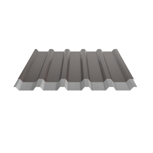 Trapezblech W-35/1035 | Dachprofil | Stahl 0,50 mm | 25 µm Polyester | RAL 8014 Sepiabraun | Anti-Tropf 70 #2
