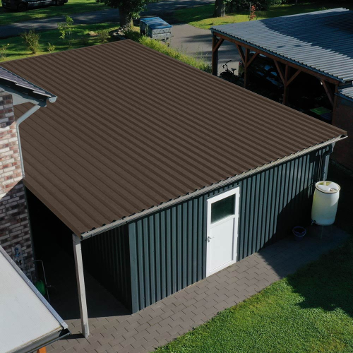 Trapezblech W-35/1035 | Dachprofil Stahl 0,50 mm | 25 µm Polyester | RAL 8014 Sepiabraun | Anti-Tropf 110 Trapezblech W-35/1035 | Dachprofil | Stahl 0,50 mm | 25 µm Polyester | RAL 8014 Sepiabraun | Anti-Tropf 110 #3