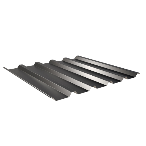 Trapezblech W-35/1035 | Dachprofil | Stahl 0,50 mm | 25 µm Polyester | RAL 9005 Tiefschwarz #1