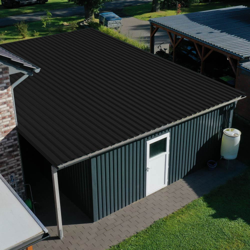 Trapezblech W-35/1035 | Dachprofil Stahl 0,50 mm | 25 µm Polyester | RAL 9005 Tiefschwarz | Anti-Tropf 110 Trapezblech W-35/1035 | Dachprofil | Stahl 0,50 mm | 25 µm Polyester | RAL 9005 Tiefschwarz | Anti-Tropf 110 #3