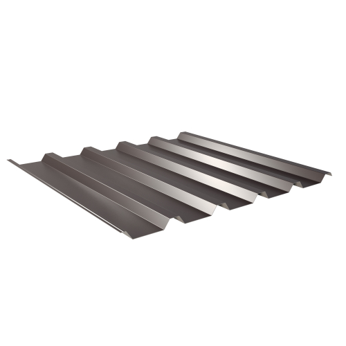 Trapezblech W-35/1035 | Dachprofil | Stahl 0,63 mm | 25 µm Polyester | RAL 8017 Schokoladenbraun | Anti-Tropf 110 #1