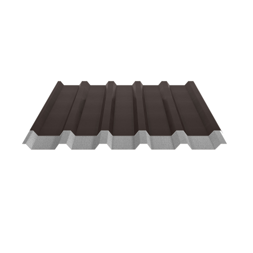 Trapezblech W-35/1035 | Dachprofil | Stahl 0,50 mm | 35 µm Mattpolyester | 32 Dunkelbraun | Anti-Tropf 70 #2