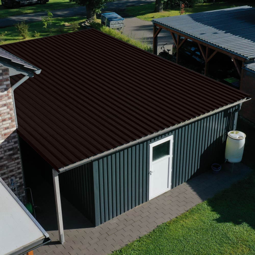 Trapezblech W-35/1035 | Dachprofil Stahl 0,50 mm | 35 µm Mattpolyester | 32 Dunkelbraun | Anti-Tropf 110 Trapezblech W-35/1035 | Dachprofil | Stahl 0,50 mm | 35 µm Mattpolyester | 32 Dunkelbraun | Anti-Tropf 110 #3