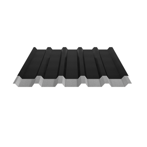 Trapezblech W-35/1035 | Dachprofil | Stahl 0,50 mm | 35 µm Mattpolyester | 33 Schwarz | Anti-Tropf 70 #2