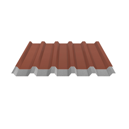 Trapezblech W-35/1035 | Dachprofil | Stahl 0,50 mm | 35 µm Mattpolyester | 75 Ziegelrot | Anti-Tropf 200 #2