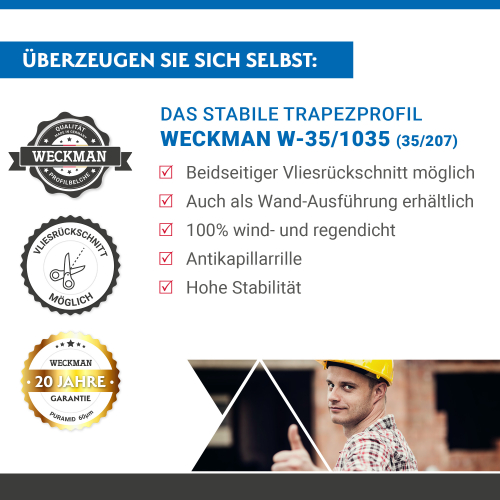 Trapezblech W-35/1035 | Dachprofil Stahl 0,50 mm | 60 µm Puramid | RAL 8012 Rotbraun Trapezblech W-35/1035 | Dachprofil | Stahl 0,50 mm | 60 µm Puramid | RAL 8012 Rotbraun #3