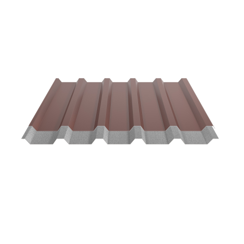 Trapezblech W-35/1035 | Dachprofil | Stahl 0,50 mm | 60 µm Puramid | RAL 8012 Rotbraun | Anti-Tropf 110 #2