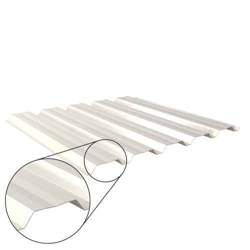 Trapezblech W-35/1035 mit Zusatzprägung | Wandprofil Stahl 0,50 mm | 25 µm Polyester | RAL 9010 Reinweiß Trapezblech W-35/1035 mit Zusatzprägung | Wandprofil | Stahl 0,50 mm | 25 µm Polyester | RAL 9010 Reinweiß #1