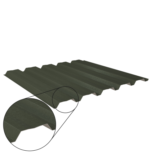 Trapezblech W-35/1035 mit Zusatzprägung | Wandprofil Stahl 0,50 mm | 80 µm Shimoco | RAL 6020 Chromoxidgrün Trapezblech W-35/1035 mit Zusatzprägung | Wandprofil | Stahl 0,50 mm | 80 µm Shimoco | RAL 6020 Chromoxidgrün #1