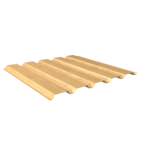 Trapezblech W-35/1035 | Wandprofil Stahl 0,50 mm | 35 µm Strukturpolyester | Holzoptik Ahorn Trapezblech W-35/1035 | Wandprofil