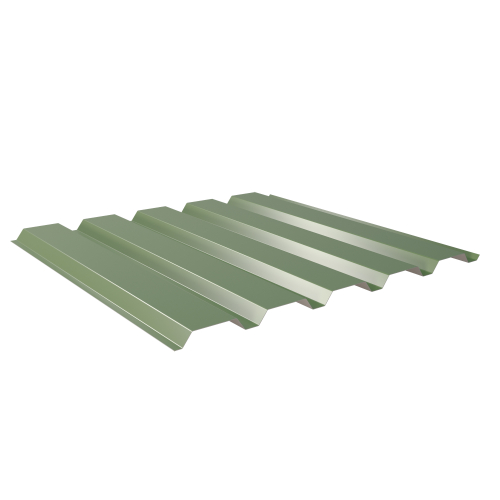 Trapezblech W-35/1035 | Wandprofil Stahl 0,50 mm | 25 µm Polyester | RAL 6011 Resedagrün Trapezblech W-35/1035 | Wandprofil