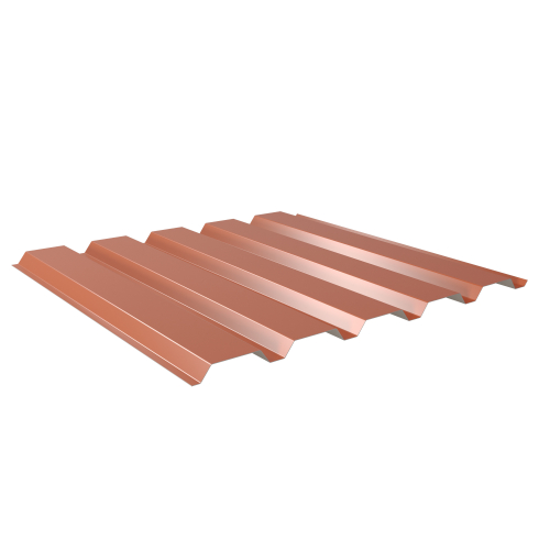 Trapezblech W-35/1035 | Wandprofil Stahl 0,50 mm | 25 µm Polyester | RAL 8004 Kupferbraun Trapezblech W-35/1035 | Wandprofil