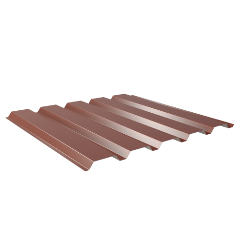 Trapezblech W-35/1035 | Wandprofil | Aluminium 0,70 mm | 25 µm Polyester | RAL 8012 Rotbraun #1