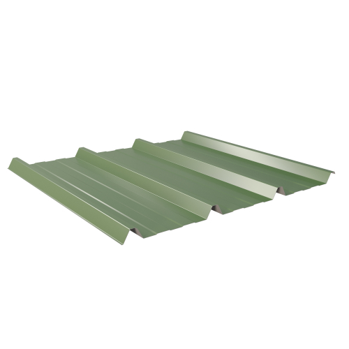 Trapezblech W-45/1000 | Stahl 0,50 mm | 25 µm Polyester | RAL 6011 Resedagrün | Anti-Tropf 110 #1
