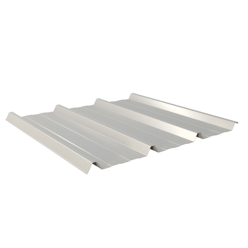 Trapezblech W-45/1000 | Stahl 0,50 mm | 25 µm Polyester | RAL 9006 Weißaluminium | Anti-Tropf 70 #1