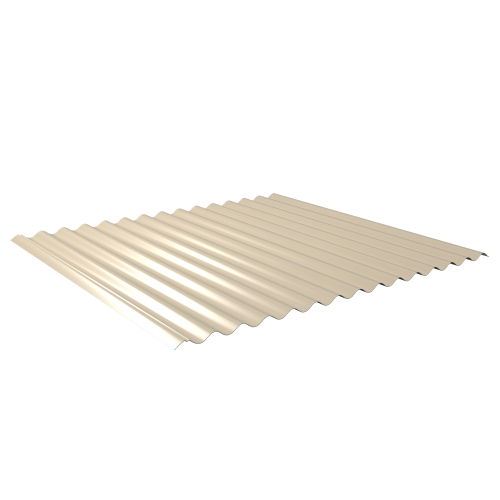 Wellblech W-1/1064 | Dachprofil | Stahl 0,63 mm | 25 µm Polyester | RAL 1015 Hellelfenbein | Anti-Tropf 200 #1