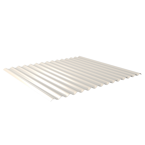 Wellblech W-1/1064 | Dachprofil | Stahl 0,63 mm | 25 µm Polyester | RAL 9010 Reinweiß | Anti-Tropf 200 #1