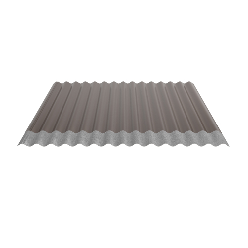 Wellblech W-1/1064 | Dachprofil | Stahl 0,75 mm | 25 µm Polyester | RAL 8011 Nussbraun | Anti-Tropf 70 #2
