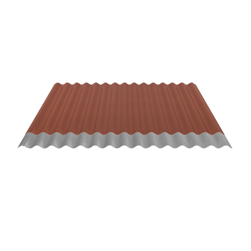 Wellblech W-1/1064 | Dachprofil | Stahl 0,50 mm | 35 µm Mattpolyester | 75 Ziegelrot | Anti-Tropf 70 #2