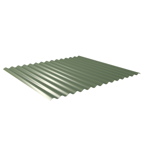 Wellblech W-1/1064 | Wandprofil | Stahl 0,50 mm | 25 µm Polyester | RAL 6011 Resedagrün #1