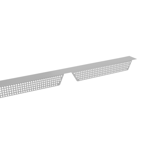 Zahnblech Für W-45 | Groß-Gelocht | RAL 9006 Weißaluminium Zahnblech