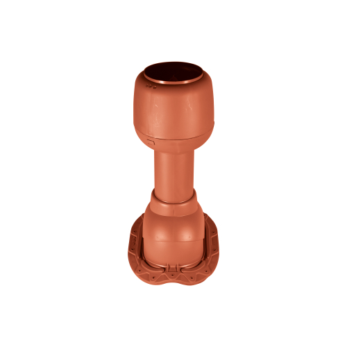 Dunstrohr mit Grundplatte aus Kunststoff Für Typ 2/1060 | Farbe 75 - Ziegelrot Dunstrohr mit Grundplatte aus Kunststoff