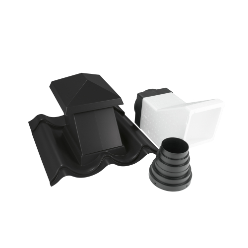 JA-Sanitärentlüfter 15-45° aus Kunststoff Passend für Typ 2 / 1060 | Farbe 33 - Schwarz JA-Sanitärentlüfter 15-45° aus Kunststoff