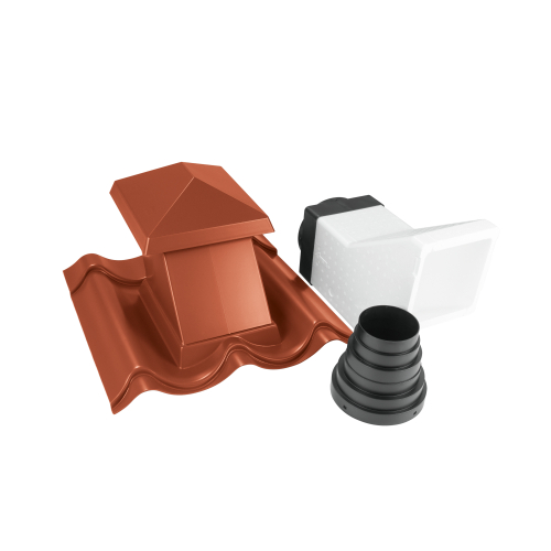 JA-Sanitärentlüfter 15-45° aus Kunststoff Passend für Typ 2 / 1060 | Farbe 75 - Ziegelrot JA-Sanitärentlüfter 15-45° aus Kunststoff