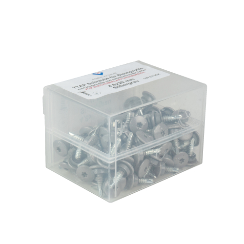 Flachkopfrundschrauben | Kunststoff-Box | 4,8 x 20 mm | 100 Stück | RAL 9007 Graualuminium #2