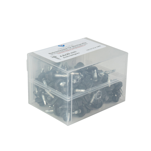 SKÜ-Schrauben | Kunststoff-Box 4,8 x 20 mm | 100 Stück | RAL 7016 Anthrazitgrau SKÜ-Schrauben | Kunststoff-Box | 4,8 x 20 mm | 100 Stück | RAL 7016 Anthrazitgrau #2