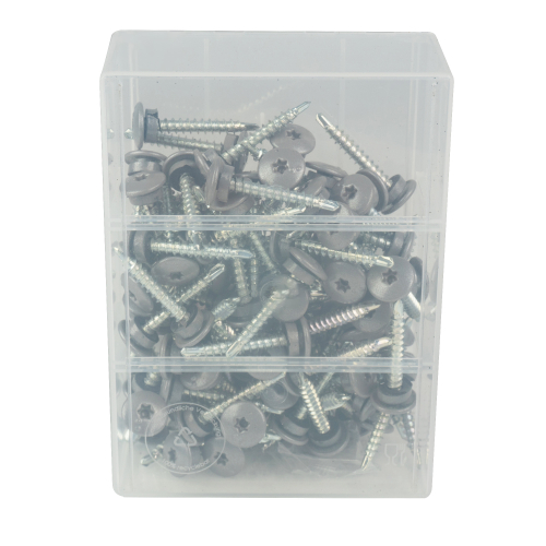 TTAP Schrauben | Kunststoff-Box 4,8 x 35 mm | 100 Stück | RAL 9007 Graualuminium TTAP Schrauben | Kunststoff-Box | 4,8 x 35 mm | 100 Stück | RAL 9007 Graualuminium #3